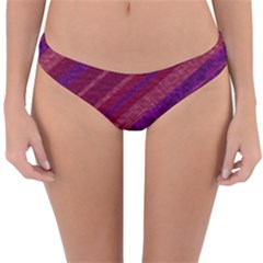 Maroon Striped Texture Reversible Hipster Bikini Bottoms by Mariart