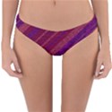 Maroon Striped Texture Reversible Hipster Bikini Bottoms View3