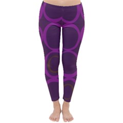 Original Circle Purple Brown Classic Winter Leggings