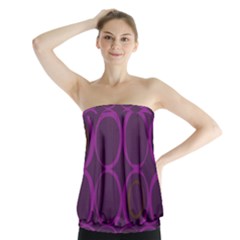 Original Circle Purple Brown Strapless Top by Mariart