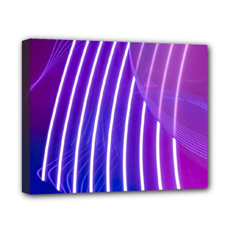 Rays Light Chevron Blue Purple Line Light Canvas 10  X 8 