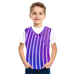 Rays Light Chevron Blue Purple Line Light Kids  Sportswear by Mariart