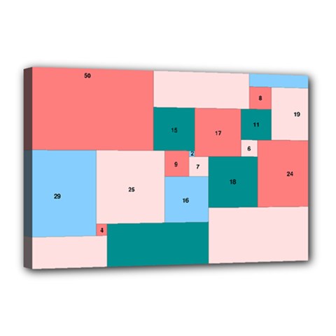 Simple Perfect Squares Squares Order Canvas 18  X 12 