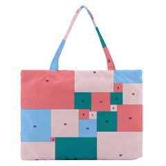 Simple Perfect Squares Squares Order Medium Zipper Tote Bag by Mariart