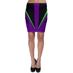 Rays Light Chevron Purple Green Black Line Bodycon Skirt by Mariart