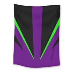 Rays Light Chevron Purple Green Black Line Medium Tapestry