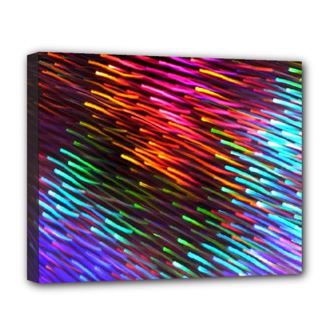 Rainbow Shake Light Line Deluxe Canvas 20  X 16  