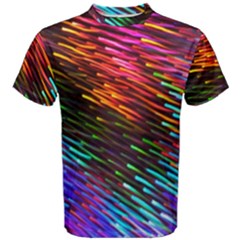 Rainbow Shake Light Line Men s Cotton Tee by Mariart