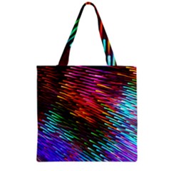 Rainbow Shake Light Line Grocery Tote Bag by Mariart