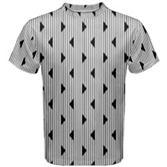 Stripes Line Triangles Vertical Black Men s Cotton Tee by Mariart