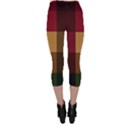 Stripes Plaid Color Capri Leggings  View2