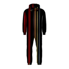 Stripes Line Black Red Hooded Jumpsuit (kids) by Mariart