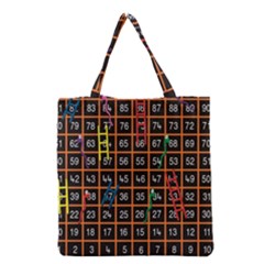 Snakes Ladders Game Plaid Number Grocery Tote Bag by Mariart