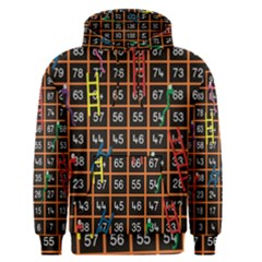 Snakes Ladders Game Plaid Number Men s Pullover Hoodie