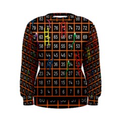 Snakes Ladders Game Plaid Number Women s Sweatshirt