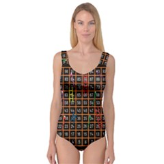 Snakes Ladders Game Plaid Number Princess Tank Leotard  by Mariart