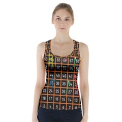 Snakes Ladders Game Plaid Number Racer Back Sports Top by Mariart