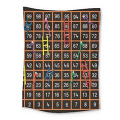 Snakes Ladders Game Plaid Number Medium Tapestry