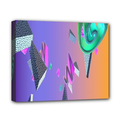 Triangle Wave Rainbow Canvas 10  x 8 