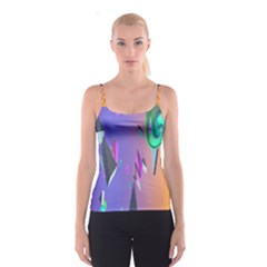 Triangle Wave Rainbow Spaghetti Strap Top