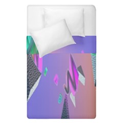 Triangle Wave Rainbow Duvet Cover Double Side (Single Size)