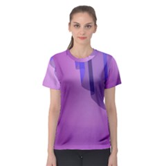 Verre Bleu Wave Chevron Waves Purple Women s Sport Mesh Tee