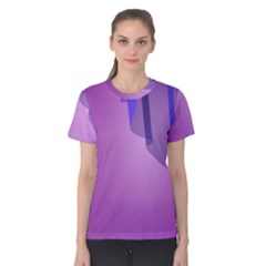 Verre Bleu Wave Chevron Waves Purple Women s Cotton Tee