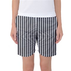 Vertical Lines Waves Wave Chevron Small Black Women s Basketball Shorts by Mariart