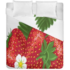 Strawberry Red Seed Leaf Green Duvet Cover Double Side (california King Size) by Mariart
