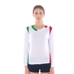 National Flag Of Italy  Women s Long Sleeve Tee