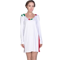 National Flag Of Italy  Long Sleeve Nightdress