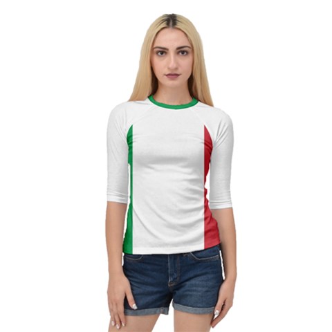 National Flag Of Italy  Quarter Sleeve Tee by abbeyz71