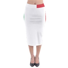 National Flag Of Italy  Midi Pencil Skirt