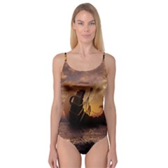 Steampunk Fractalscape, A Ship For All Destinations Camisole Leotard 