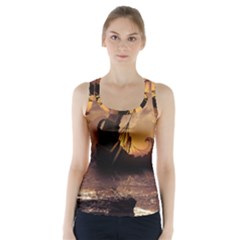 Steampunk Fractalscape, A Ship For All Destinations Racer Back Sports Top by jayaprime