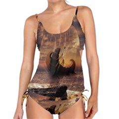 Steampunk Fractalscape, A Ship For All Destinations Tankini by jayaprime