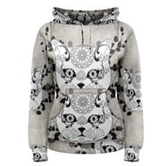 Wonderful Sugar Cat Skull Women s Pullover Hoodie by FantasyWorld7