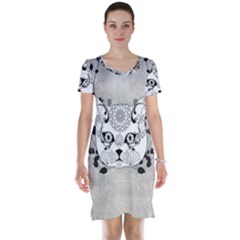 Wonderful Sugar Cat Skull Short Sleeve Nightdress by FantasyWorld7