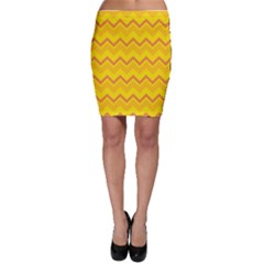 Zigzag (orange And Yellow) Bodycon Skirt