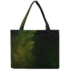 Beautiful Fractal Pines In The Misty Spring Night Mini Tote Bag by jayaprime