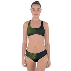 Beautiful Fractal Pines In The Misty Spring Night Criss Cross Bikini Set by jayaprime