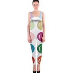 Brights Pastels Bubble Balloon Color Rainbow Onepiece Catsuit by Mariart