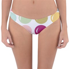 Brights Pastels Bubble Balloon Color Rainbow Reversible Hipster Bikini Bottoms by Mariart