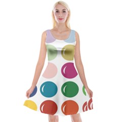Brights Pastels Bubble Balloon Color Rainbow Reversible Velvet Sleeveless Dress