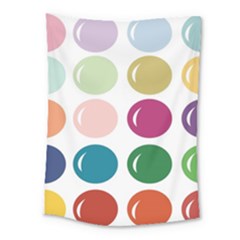 Brights Pastels Bubble Balloon Color Rainbow Medium Tapestry