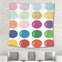 Brights Pastels Bubble Balloon Color Rainbow Square Tapestry (Large) View2