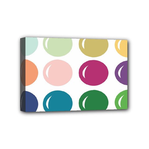 Brights Pastels Bubble Balloon Color Rainbow Mini Canvas 6  X 4  by Mariart
