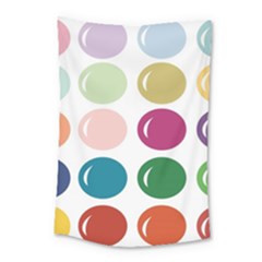 Brights Pastels Bubble Balloon Color Rainbow Small Tapestry by Mariart