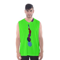 Egg Line Rainbow Green Men s Basketball Tank Top