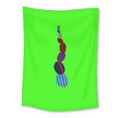 Egg Line Rainbow Green Medium Tapestry by Mariart